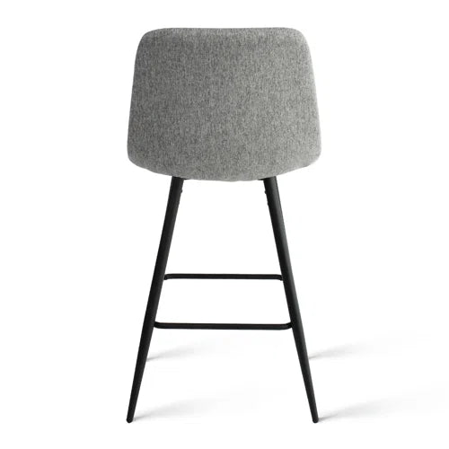 Mercury Row Seidman 26" Upholstered Low Back Counter Stool (Set of 2) in Grey *No Hardware*C005224940 - Refurbished