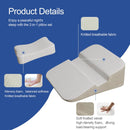 WOWMAX Sound Memory Foam Wedge Pillow with Shoulder Ease Indentation Space & Elevated Headrest