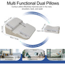 WOWMAX Sound Memory Foam Wedge Pillow with Shoulder Ease Indentation Space & Elevated Headrest