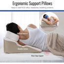WOWMAX Sound Memory Foam Wedge Pillow with Shoulder Ease Indentation Space & Elevated Headrest