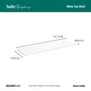 ClosetMaid SuiteSymphony 48" W Top Shelf (Set of 3) In White CLOP1104 - Like New (Slightly Damaged)