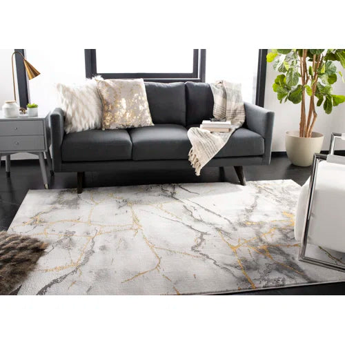Wade Logan 5'3 x 7'6 Swindle Abstract Indoor Rug C001722510 - Like New