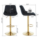 George Oliver Swivel Adjustable Height Bar Stools - Set of 3