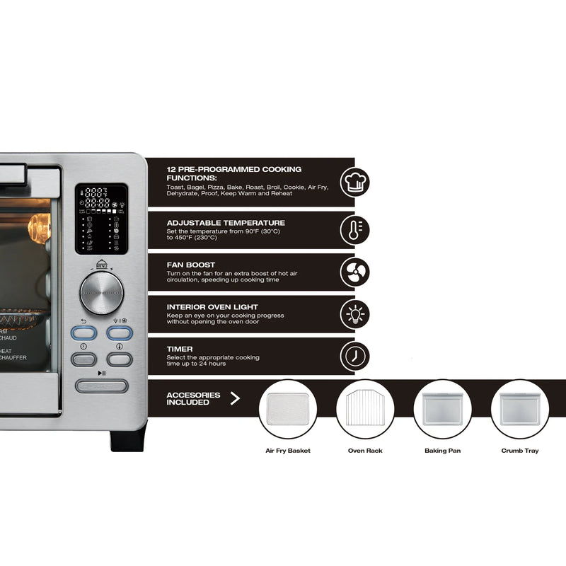 Salton Convectifry Air Fryer Toaster Oven TO2142SS - Refurbished