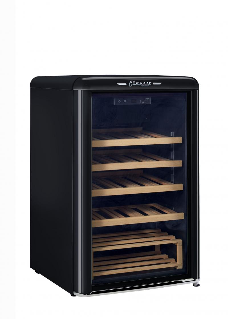 Unique 21 inch 4 cu Retro Wine Cooler UGP-125CR WF B - Midnight Black  - Scratch and Dent