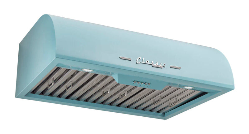 Unique 30” Retro Range Hood UGP-30CR RH T - Ocean Mist Turquoise - Scratch & Dent