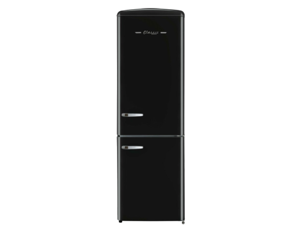 Unique 24 inch 12 cu Retro Bottom Mount Fridge UGP-330L B AC - Midnight Black - Scratch and Dent