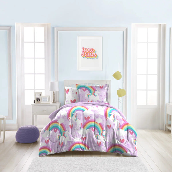 Dream Factory Unicorn Rainbow Full Comforter Set C000933601 - Refurbished