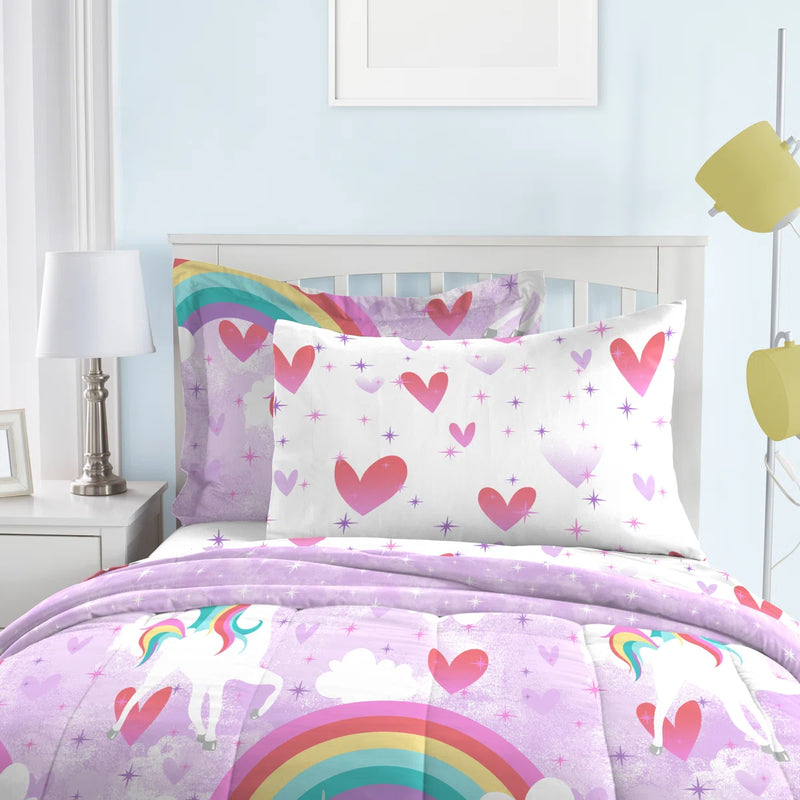 Dream Factory Unicorn Rainbow Full Comforter Set C000933601 - Refurbished