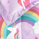 Dream Factory Unicorn Rainbow Full Comforter Set C000933601 - Like New
