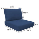 Ensemble de 2 housses de coussin de rechange Sol 72 Outdoor™ Waterbury Outdoor 6'' bleu marine C002156181 - Comme neuf 