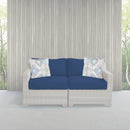 Ensemble de 2 housses de coussin de rechange Sol 72 Outdoor™ Waterbury Outdoor 6'' bleu marine C002156181 - Comme neuf 