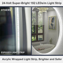 Wayfair Basics® 24" UL Certified LED Anti-Fog Tempered Glass Round Mirror