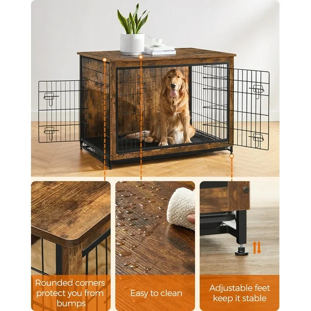 Feandrea Wooden 44" Dog Crate Table 4XRR416IHTJL - Like New