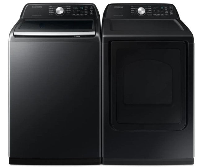 Samsung 5.2 Cu. Ft. Top Load Washer & 7.4 Cu. Ft. Electric Dryer Set (WA52DG5500AV / DVE50A5405V) - Scratch & Dent