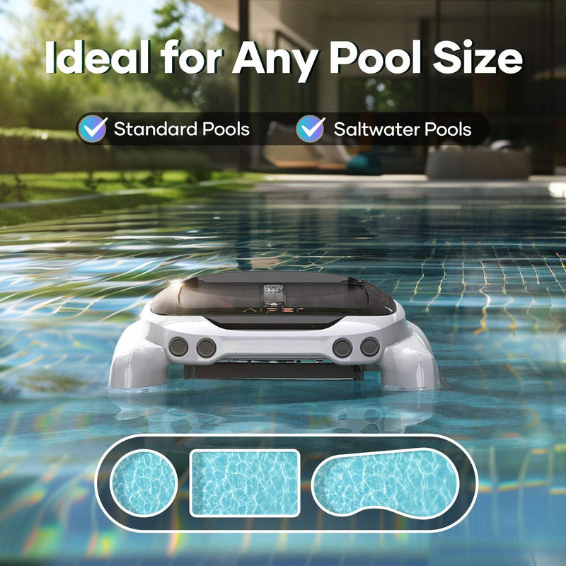 Aiper Solar Powered Cordless Robotic Pool Skimmer with Smart Navigation & Ultrasonic Detection Surfer M1 - Refurbished