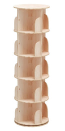 Intexca 5-Tier 360° Rotating Wooden Bookshelf