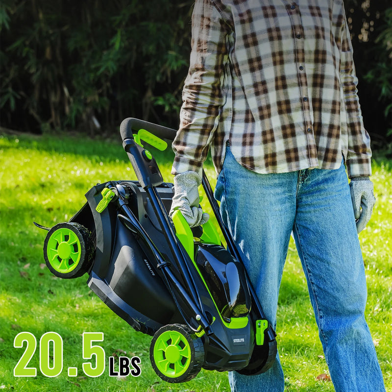 Steelite 13-Inch Cordless Electric Lawn Mower with Brushless Motor for Garden DG500 - Refurbished