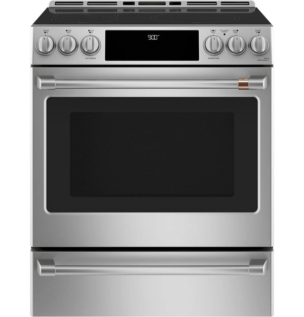 GE Cafe 5.7 cu Induction Slide-In Glass Top Range CCHS900P2MS1 - Scratch & Dent