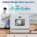 Airmsen 5-Place Settings Portable Countertop Dishwasher with 5L Built-in Water Tank ZMW-DUHA01 - Refurbished