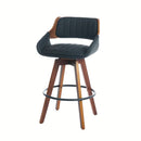 George Oliver Jobani Swivel Upholstered Counter & Bar Stool(Set Of 2) AGAK1093 - Like New