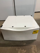 27" Washer / Dryer Laundry Pedestal with Storage Drawer – White