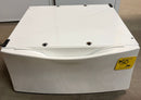 27" Washer / Dryer Laundry Pedestal with Storage Drawer – White