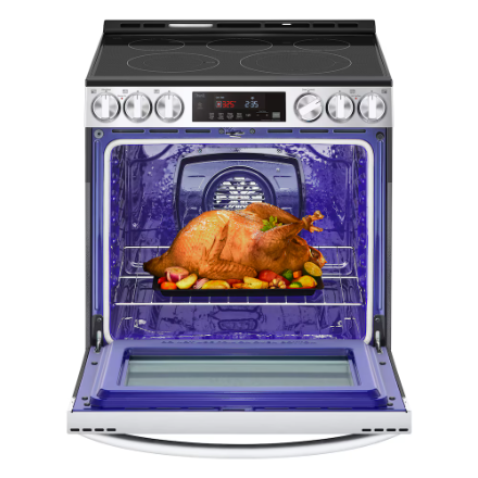 LG 6.3 cu Smart Slide-In Glass Top Range LSEL633CF - Scratch & Dent