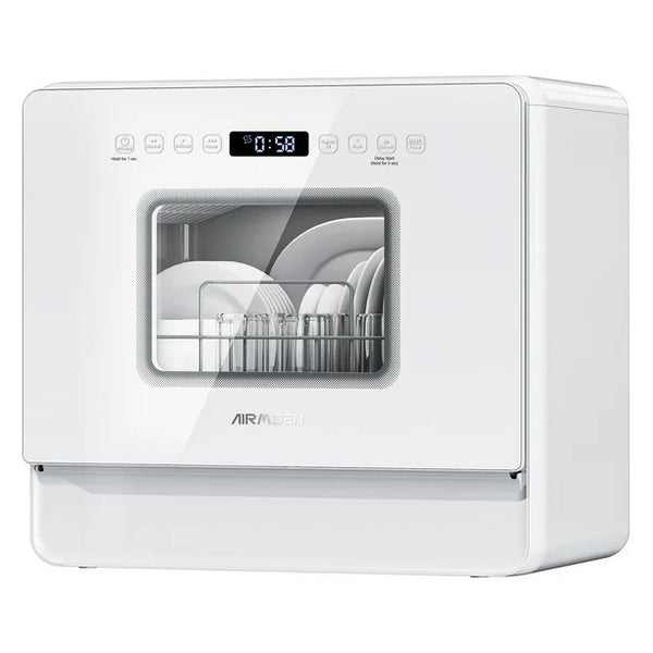 Airmsen 5-Place Settings Portable Countertop Dishwasher with 5L Built-in Water Tank ZMW-DUHA01 - Refurbished