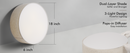 CALOKES 18-Inch Large Flush Mount Ceiling Light Fixture