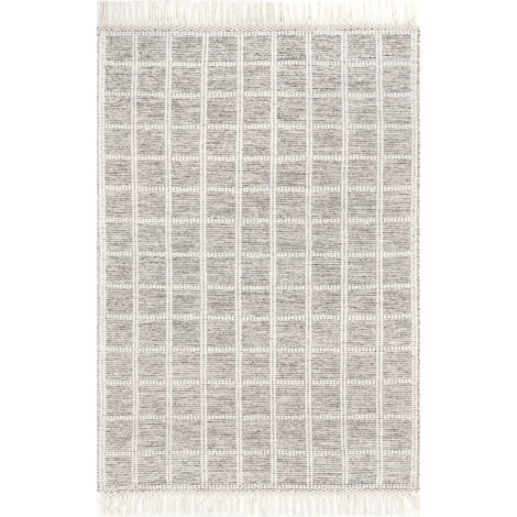 Nuloom 4' x 6' Huia Casual Striped Wool Blend Tassel Area Rug TXNC02A-406 - Pre-Loved