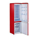 Réfrigérateur rétro Unique 22 pouces 9 pi³ à congélateur inférieur UGP-275L R AC - Rouge bonbon - Rayures et bosses 
