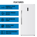 Kenmore 21 Cu. Ft. White Convertible Upright Freezer / Refrigerator KKUF21-W - Floor Model