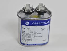 Ge Genteq Oval Run Capacitor 5 uf MFD 370 V