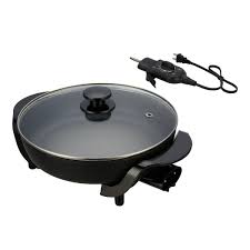 Mainstays 12" Round Nonstick Electric Skillet with Glass Cover 100002052 - Refurbished