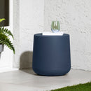 South Shore Dalya Round Outdoor Side Table in Blue - Set of 2