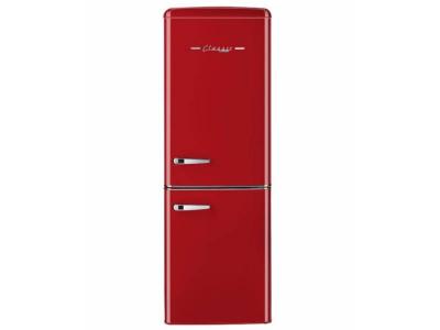 Unique 22 inch 7 cu Retro Bottom Mount Fridge UGP-215L R AC - Candy Red - Scratch and Dent