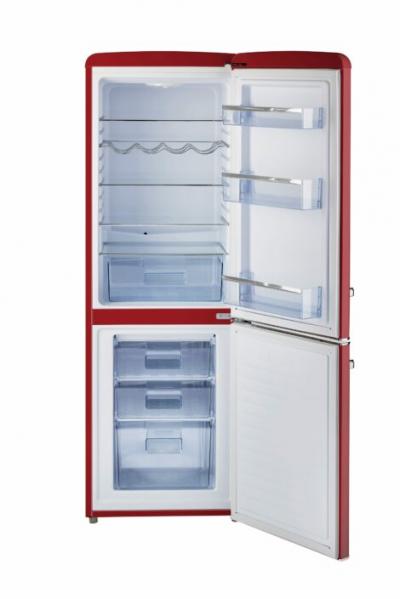 Unique 22 inch 7 cu Retro Bottom Mount Fridge UGP-215L R AC - Candy Red - Scratch and Dent
