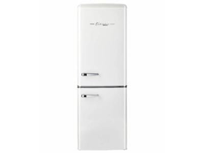 Unique 22 inch 7 cu Retro Bottom Mount Fridge UGP-215L W AC - Marshmallow White - Scratch and Dent