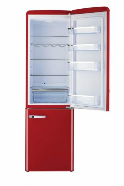 Unique 22 inch 9 cu Retro Bottom Mount Fridge UGP-275L R AC - Candy Red - Scratch and Dent