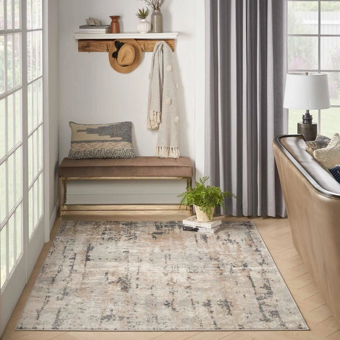 Nourison 6'7 x 9'6 Quarry Modern Abstract Indoor Area Rug QUA01 - Like New