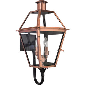 Quoizel Rue De Royal 2 Light 24 inch Aged Copper Outdoor Wall Lantern *no Light Bulb* RO8311AC - Pre-Loved