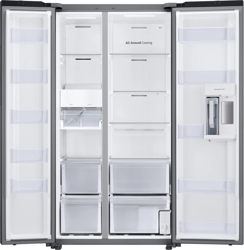 Samsung Bespoke 36 inch 22.6 cu Counter-Depth Side by Side Fridge with Beverage Center RS23CB760012AA  - Scratch & Dent