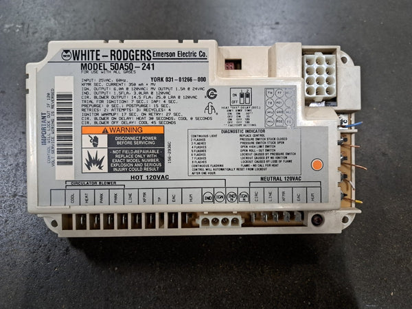 White Rodgers Furnace Control Circuit Board YORK 031-01266-000