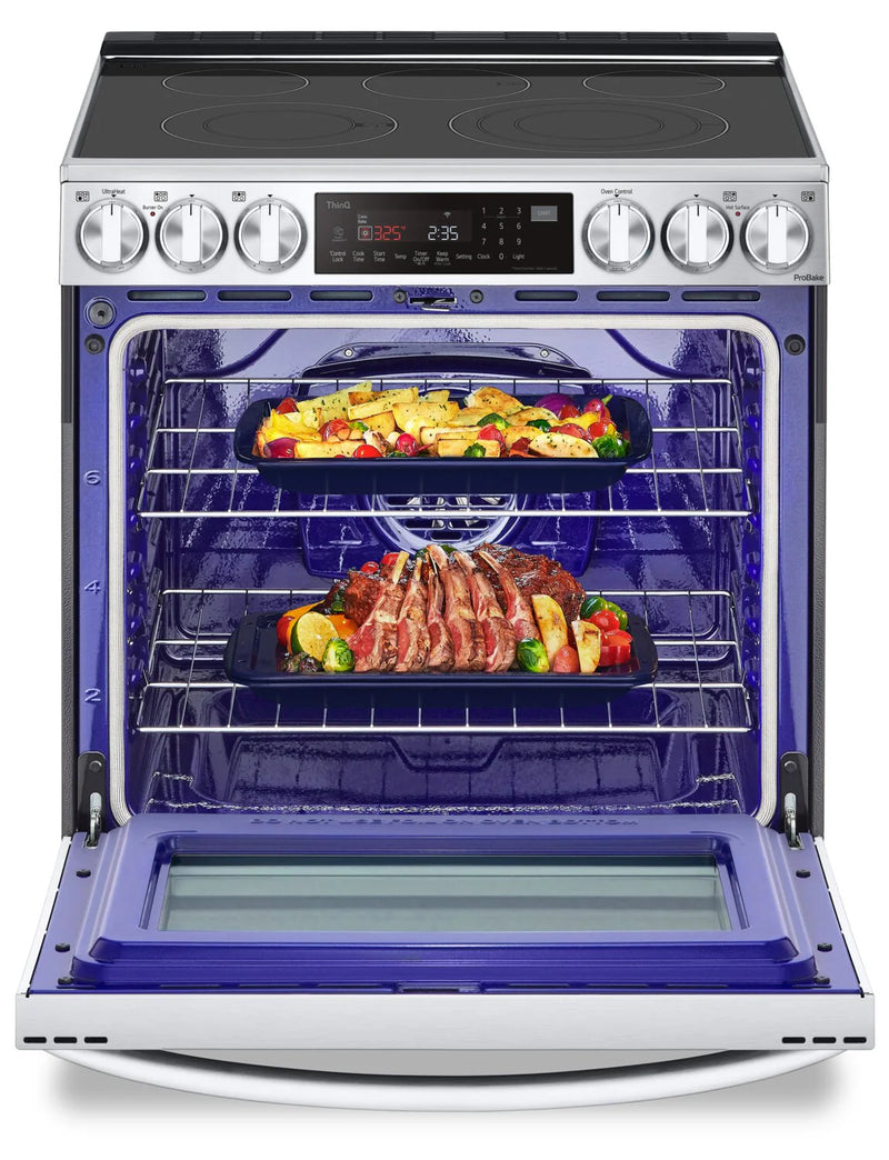 LG 6.3 cu Smart Slide-In Glass Top Range LSEL6335F - Refurbished