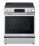 LG 30" 6.3 cu. ft. Smart Slide-In Electric Range with ProBake True Convection & Air Fry – LSEL6335XE - Scratch & Dent