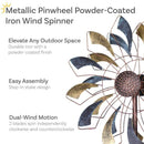 Sunnydaze Metallic Pinwheel Powder-Coated Iron Wind Spinner HB-189 - Like New