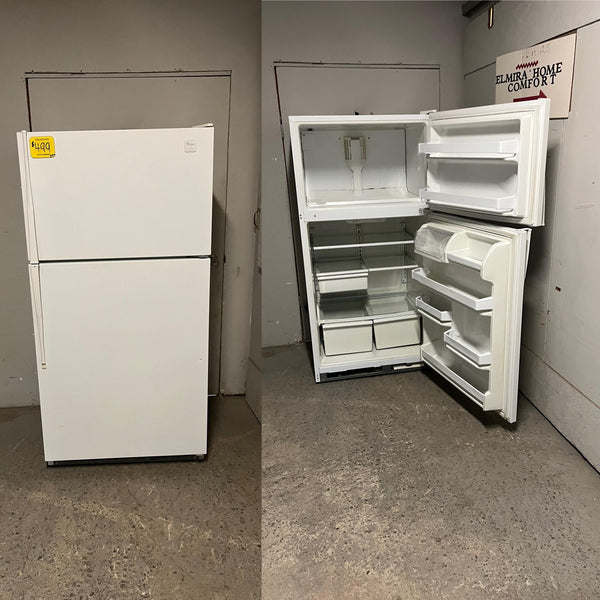 Used Whirlpool 33" White Top Mount Fridge