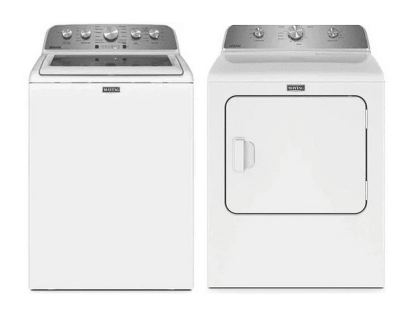 Maytag Top Load Laundry Set MVW5430MW, YMED4500MW - Scratch and Dent