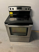 Cuisinière Amana d'occasion en acier inoxydable et vitrocéramique